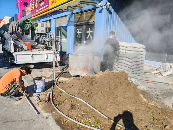 石柱顶管注浆加固